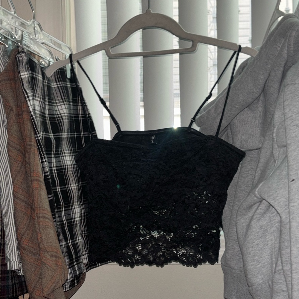 Black Lace Camisole Top